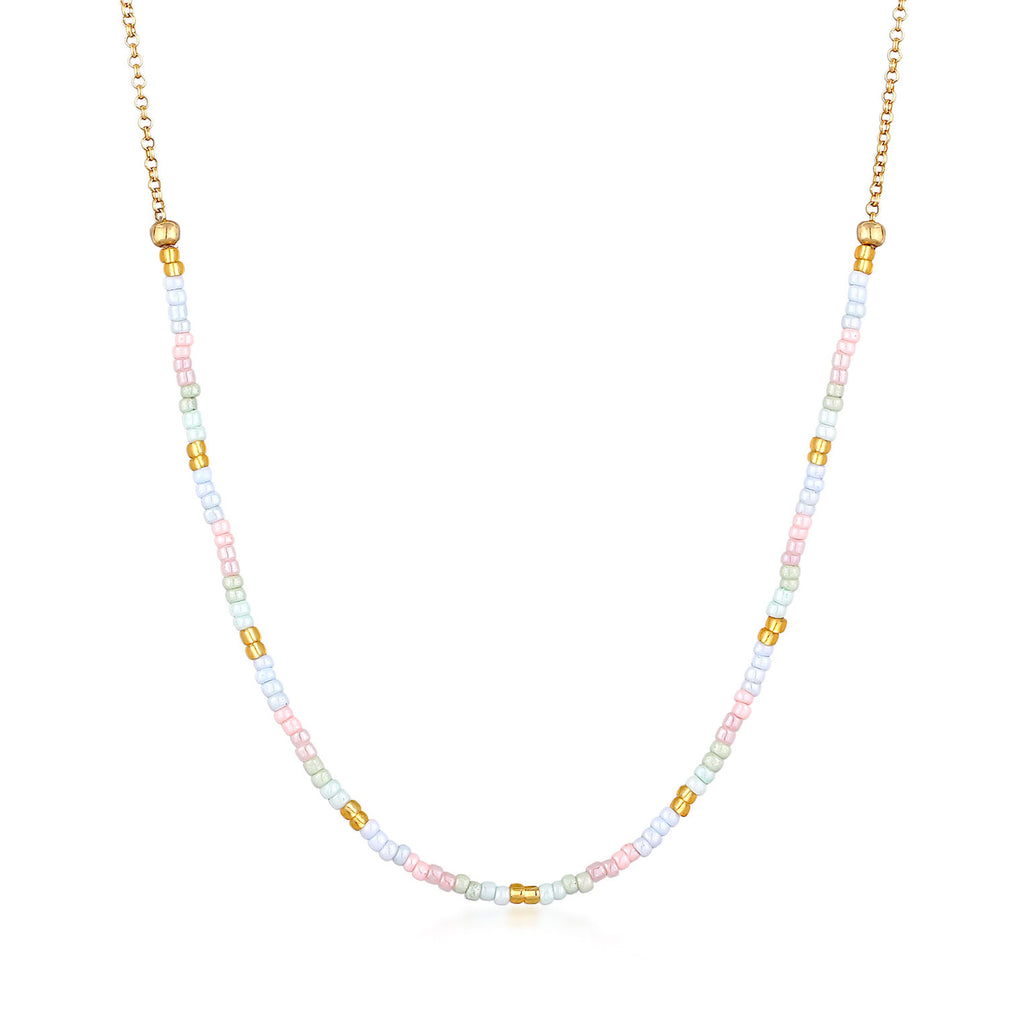 Gold - Elli | Halskette Kugeln Beads | 925er Sterling Silber Vergoldet