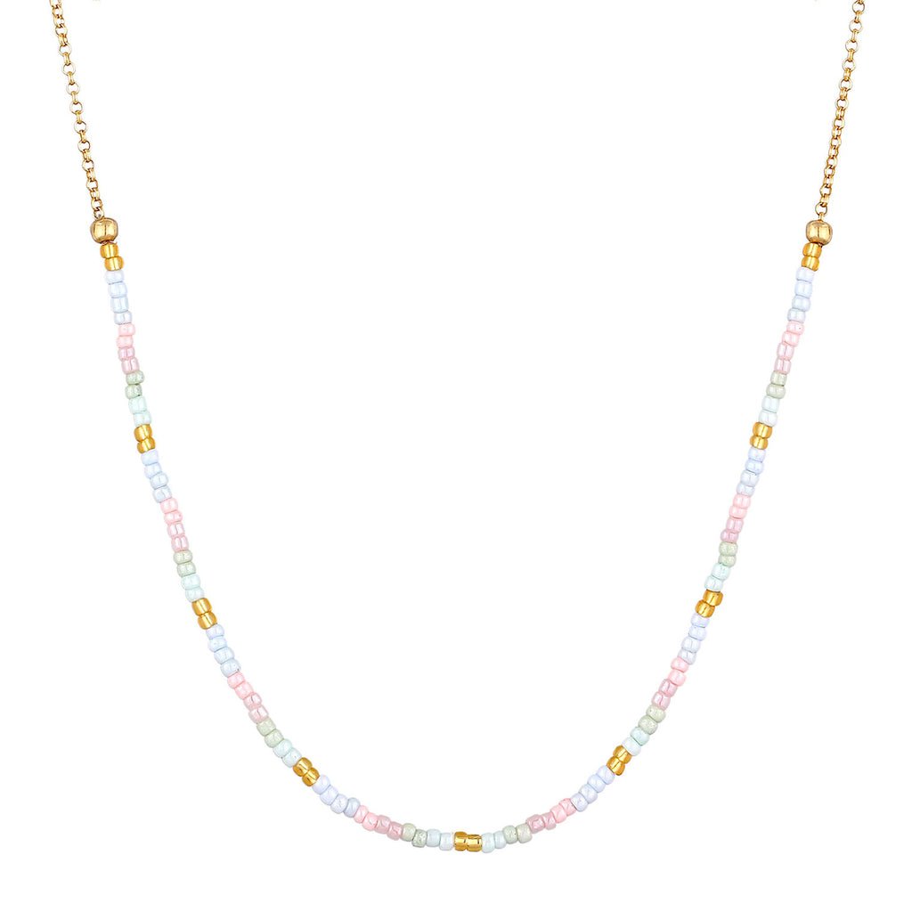 Gold - Elli | Halskette Kugeln Beads | 925er Sterling Silber Vergoldet