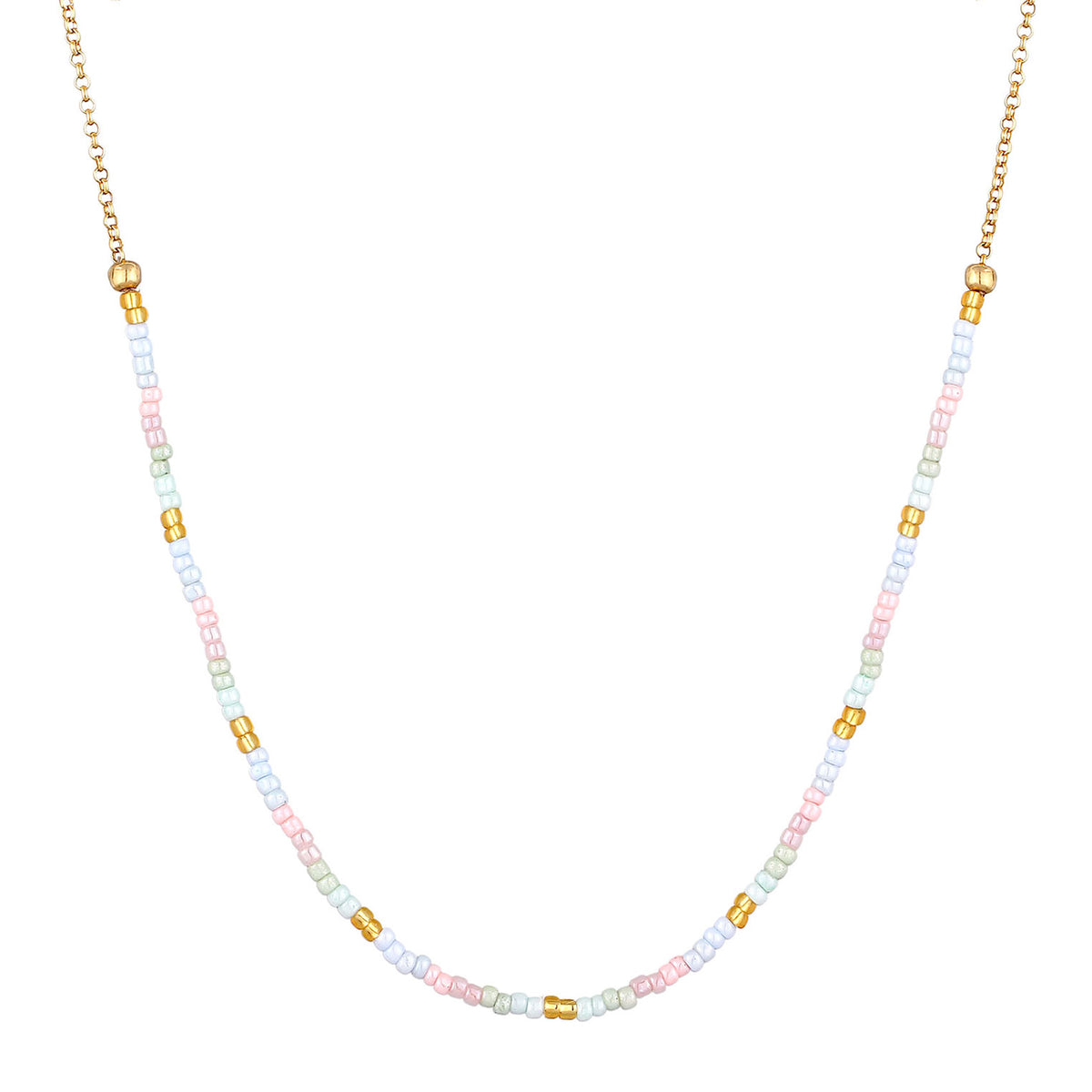 Gold - Elli | Halskette Kugeln Beads | 925er Sterling Silber Vergoldet