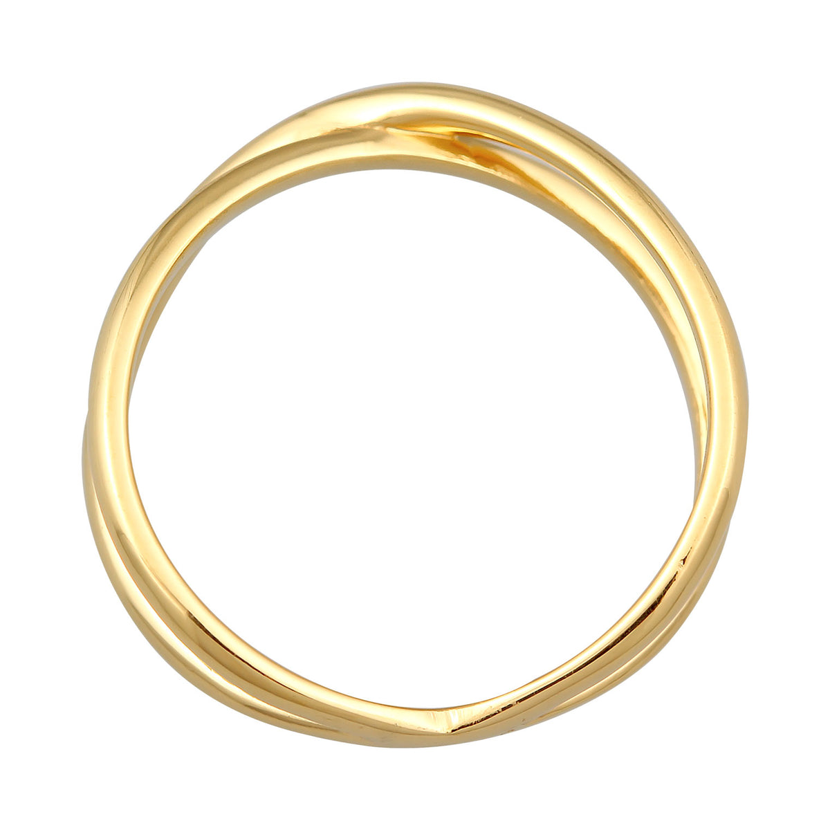 Gold - Elli PREMIUM | Wickelring Kreuz | 375er Gelbgold