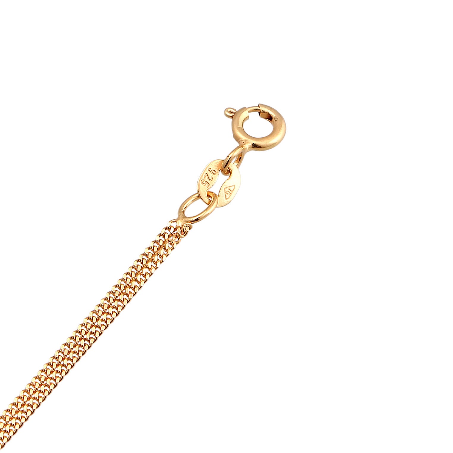 Gold - Elli | Layer-Halskette Stern Halbmond | Mit Kristallen von Swarovski® (Weiß) | 925er Sterling Silber