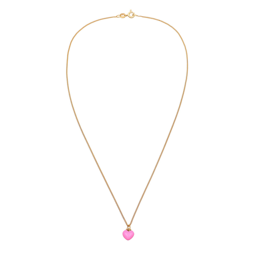 Gold - Elli | Halskette Herz | Emaille | 925er Sterling Silber Vergoldet