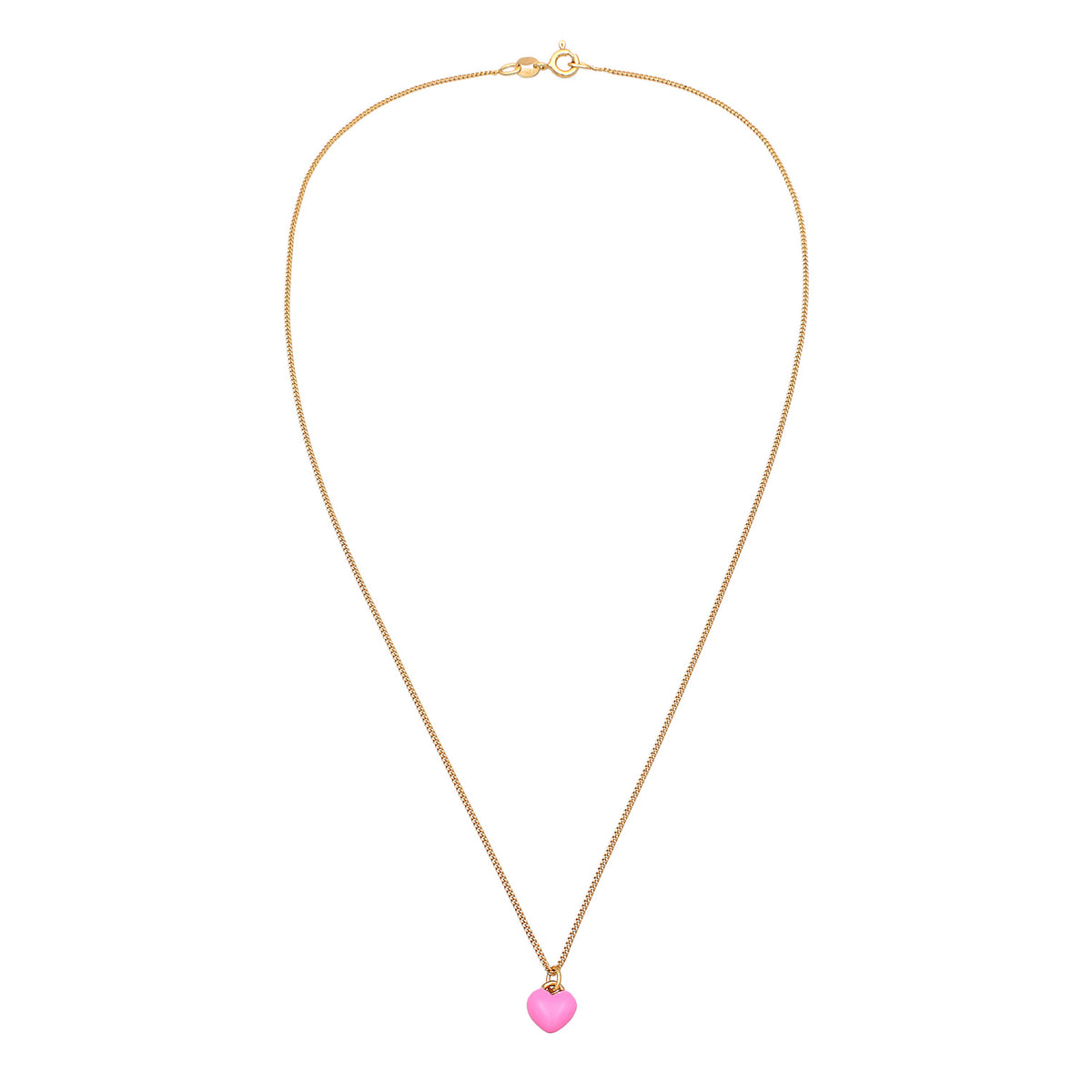 Gold - Elli | Halskette Herz | Emaille | 925er Sterling Silber Vergoldet