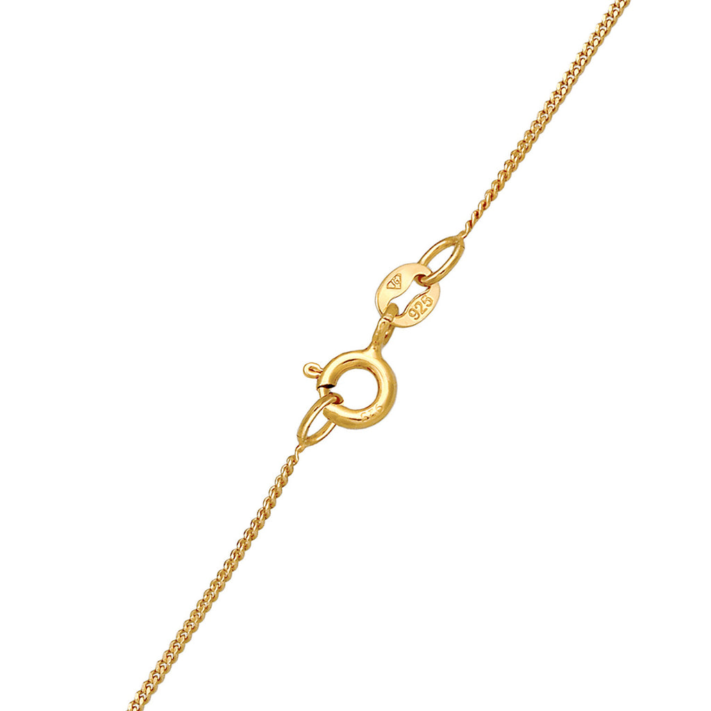 Gold - Elli | Halskette Herz | Emaille | 925er Sterling Silber Vergoldet