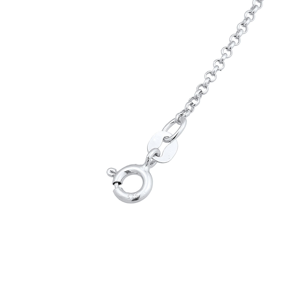 Silber - Elli | Armband Mond Stern | Kristall (Weiß) | 925er Sterling Silber Vergoldet