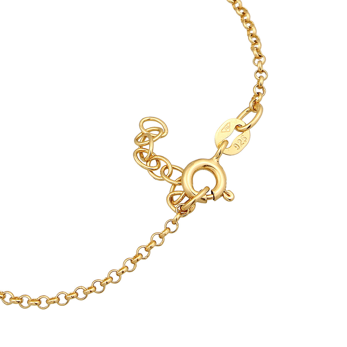 Gold - Elli | Armband Mond Stern | Kristall (Weiß) | 925er Sterling Silber