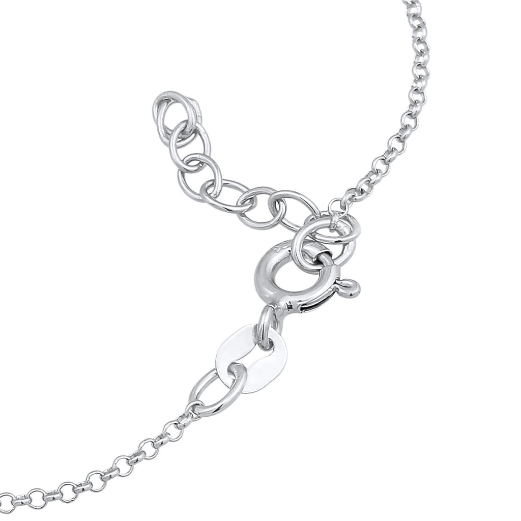 Silber - Elli | Armband Kreuz | Zirkonia (Weiß) | 925er Sterling Silber