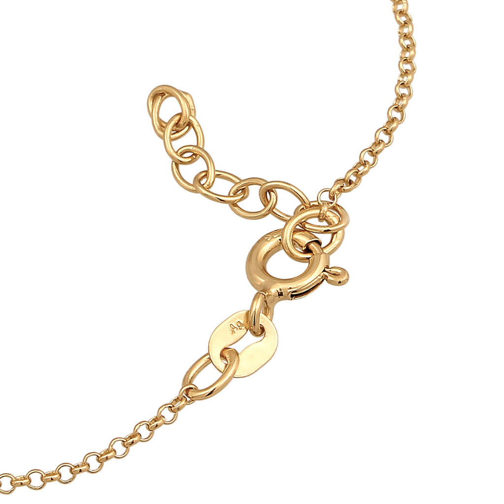 Gold - Elli | Armband Kreuz | Zirkonia (Weiß) | 925er Sterling Silber