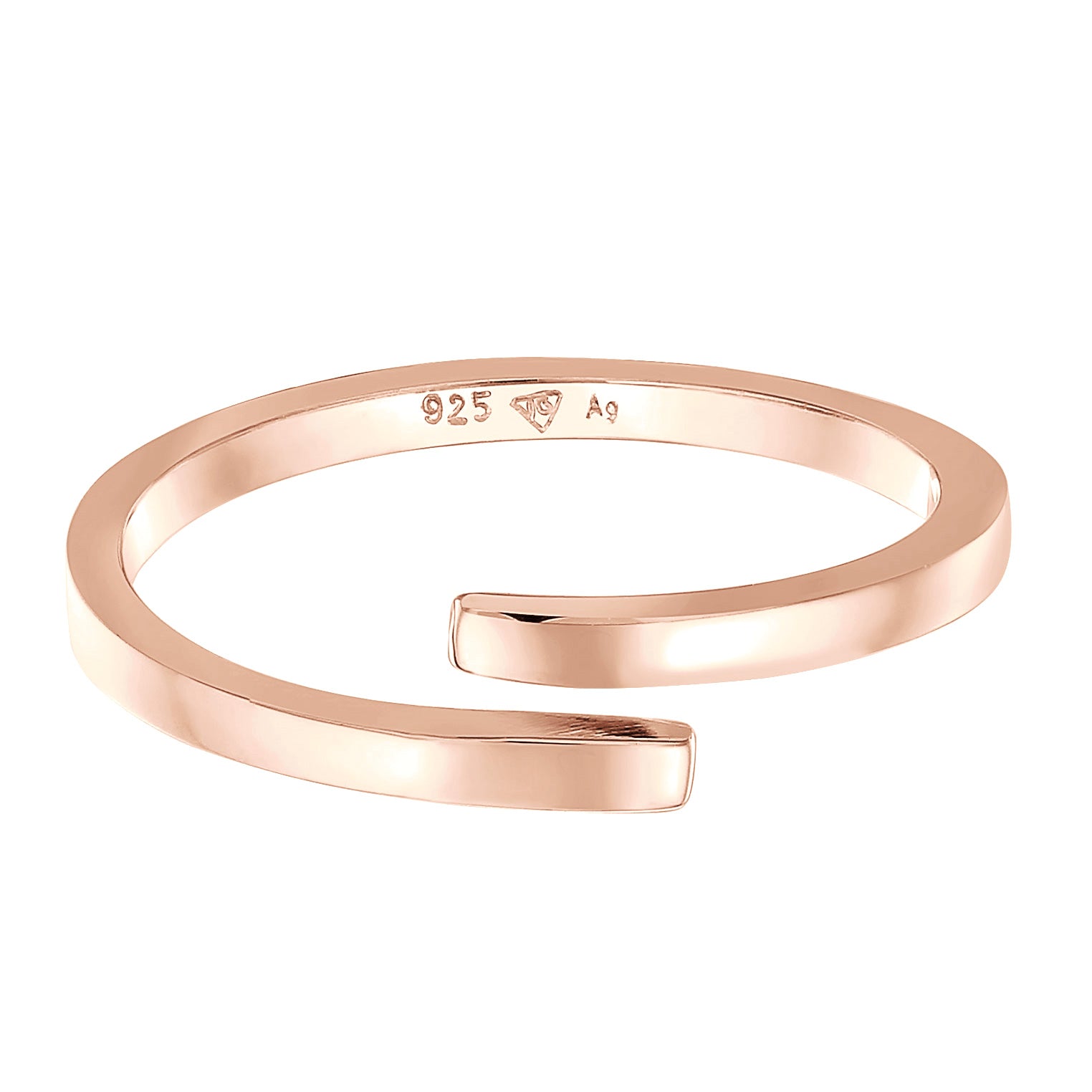Roségold - Elli | Wickelring Offen | 925er Sterling Silber