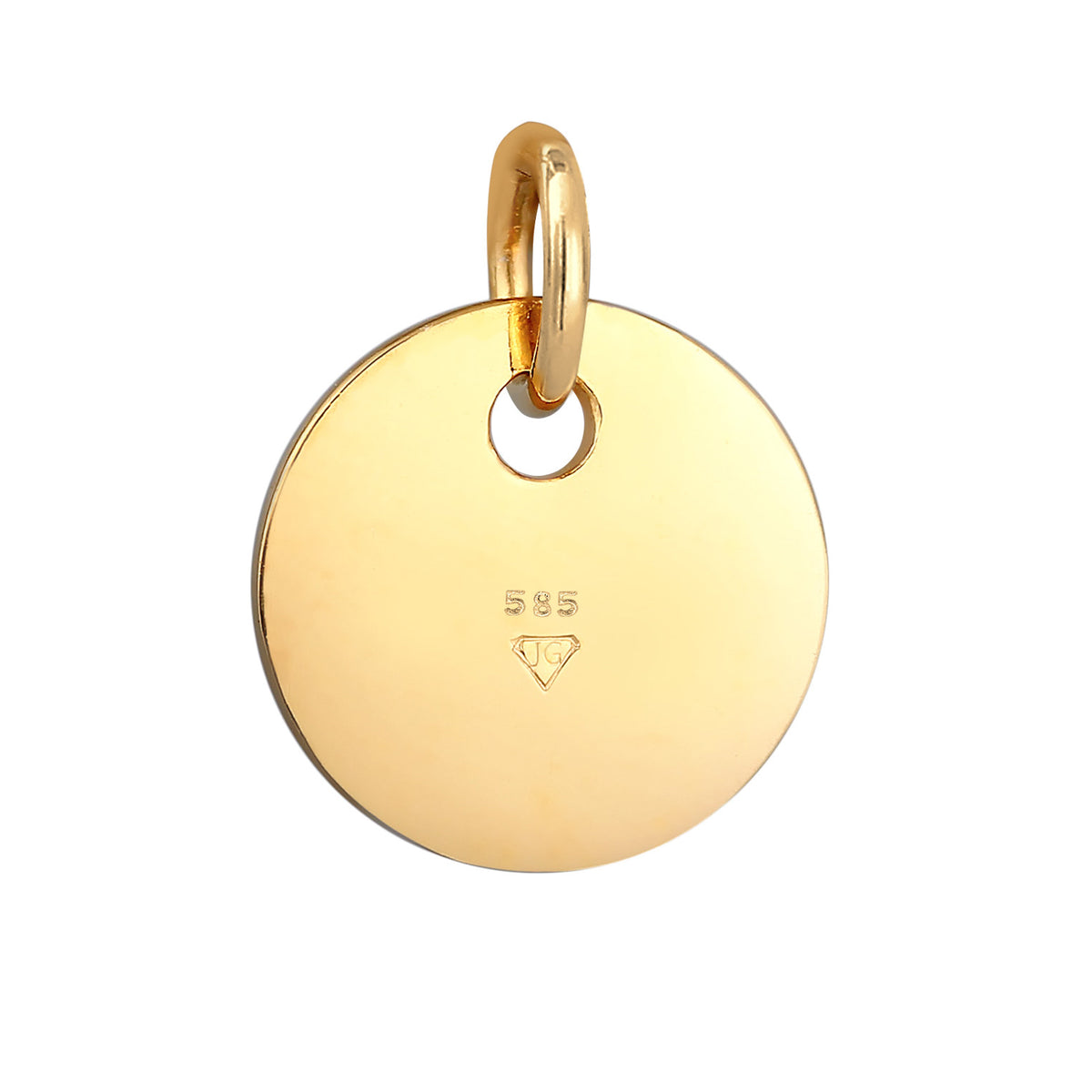 Gold - Elli PREMIUM | Anhänger Plättchen | 585er Gelbgold