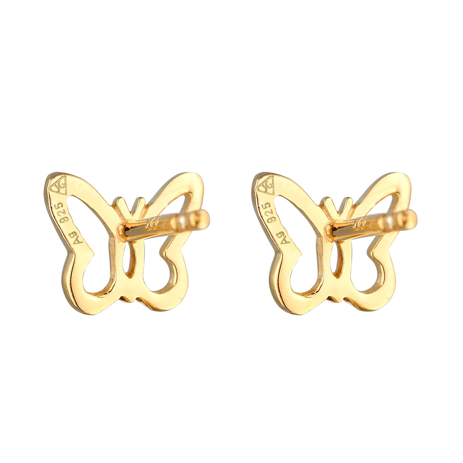 Gold - Elli | Ohrstecker Schmetterling | 925er Sterling Silber