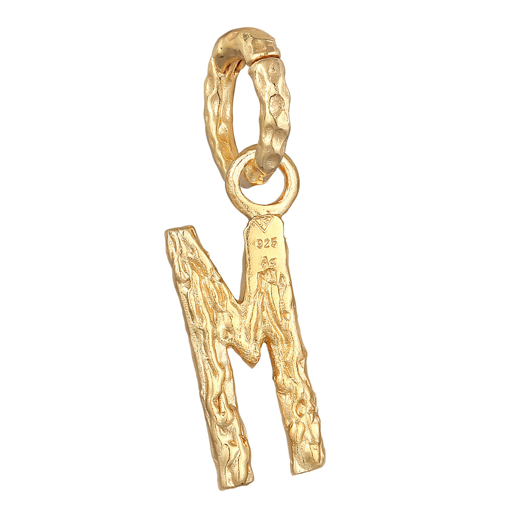 Gold - Elli | Anhänger M Organic | 925er Sterling Silber Vergoldet