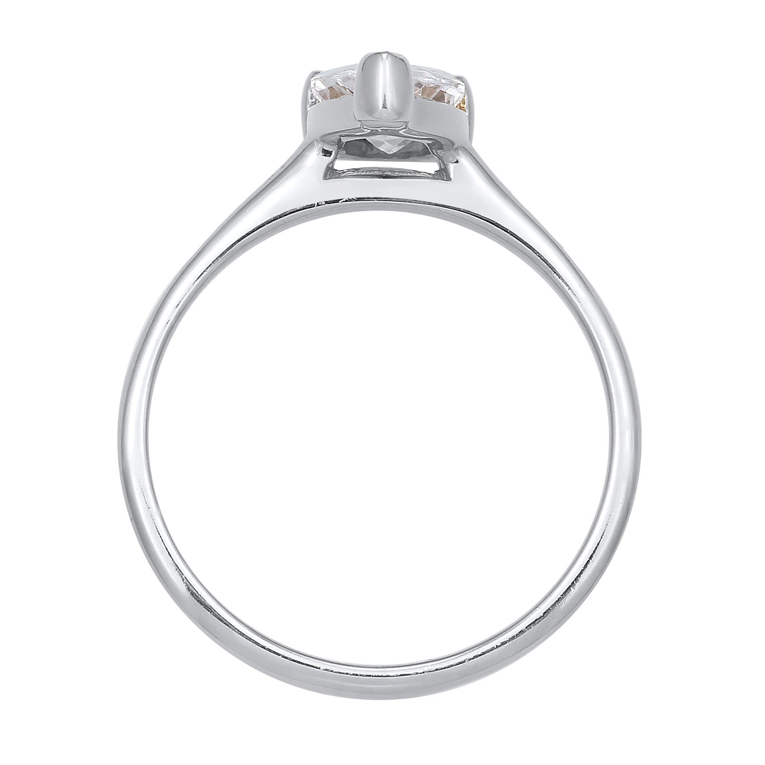 Sterling Zilveren solitaire ring gezet met zirkonia steen van 4mm Sterling Zilveren solitaire ring gezet met zirkonia steen van 4mm