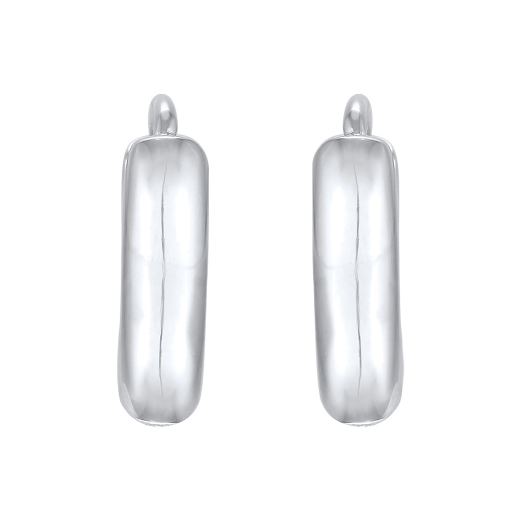 Silber - Elli | Creolen Scharnier Basic | 925er Sterling Silber