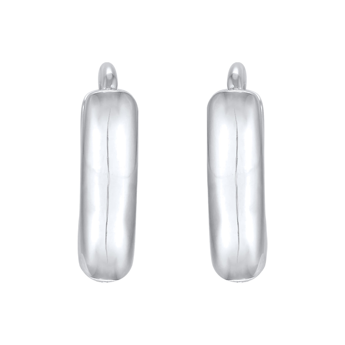 Silber - Elli | Creolen Scharnier Basic | 925er Sterling Silber
