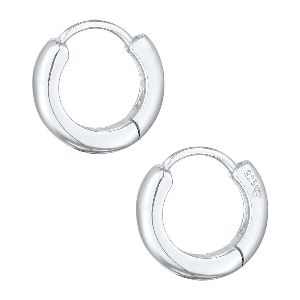 Silber - Elli | Creolen Scharnier Basic | 925er Sterling Silber