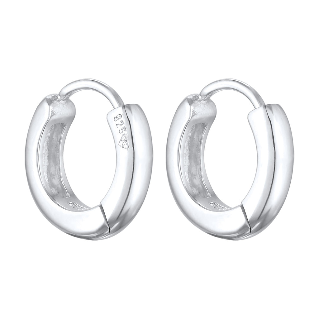 Silber - Elli | Creolen Scharnier Basic | 925er Sterling Silber