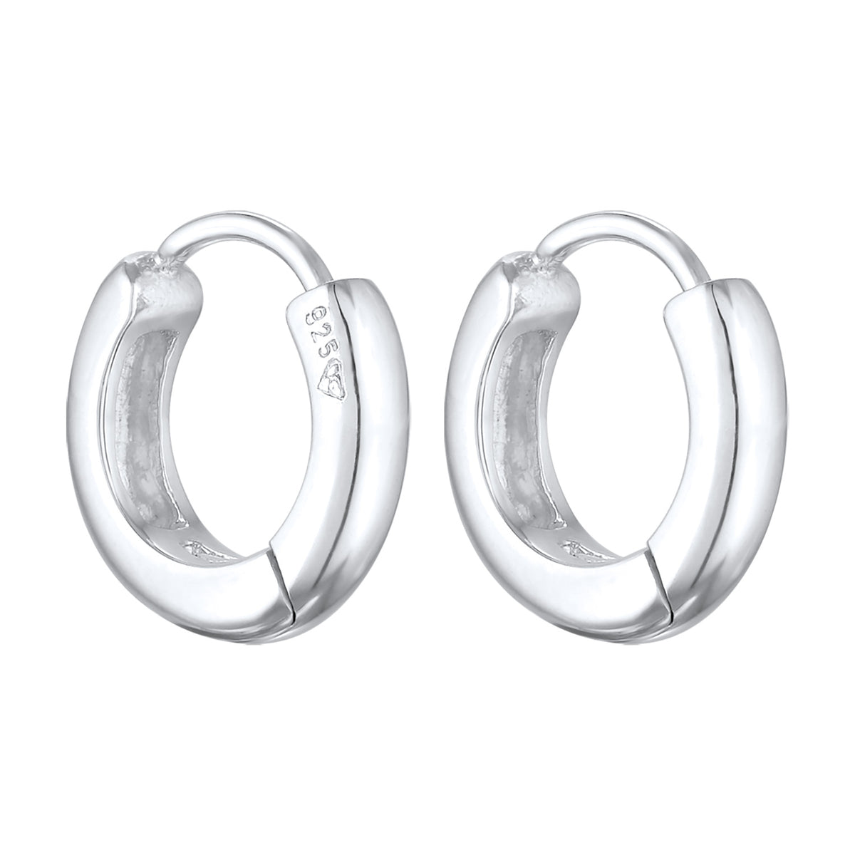 Silber - Elli | Creolen Scharnier Basic | 925er Sterling Silber