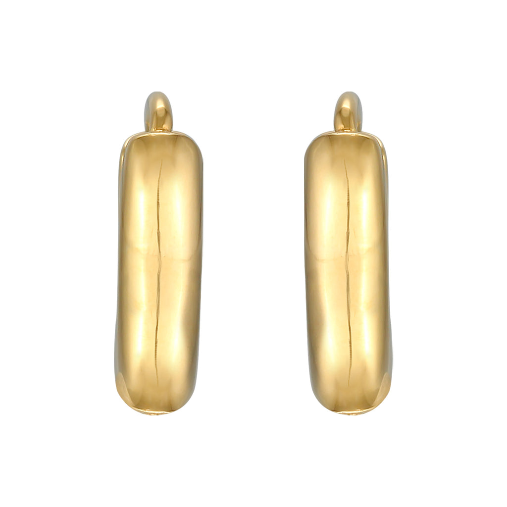 Gold - Elli | Creolen Scharnier Basic | 925er Sterling Silber
