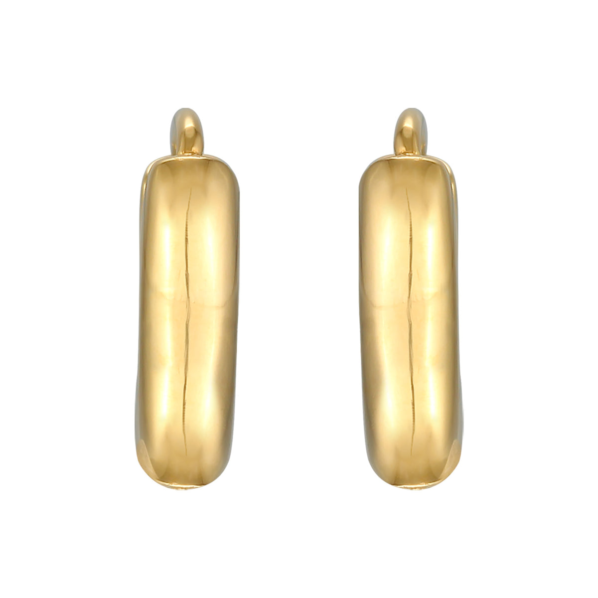 Gold - Elli | Creolen Scharnier Basic | 925er Sterling Silber