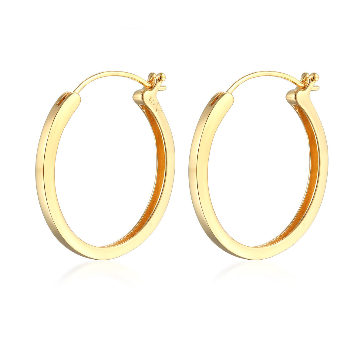Gold - Elli PREMIUM | Creolen Klassisch | 585er Gelbgold
