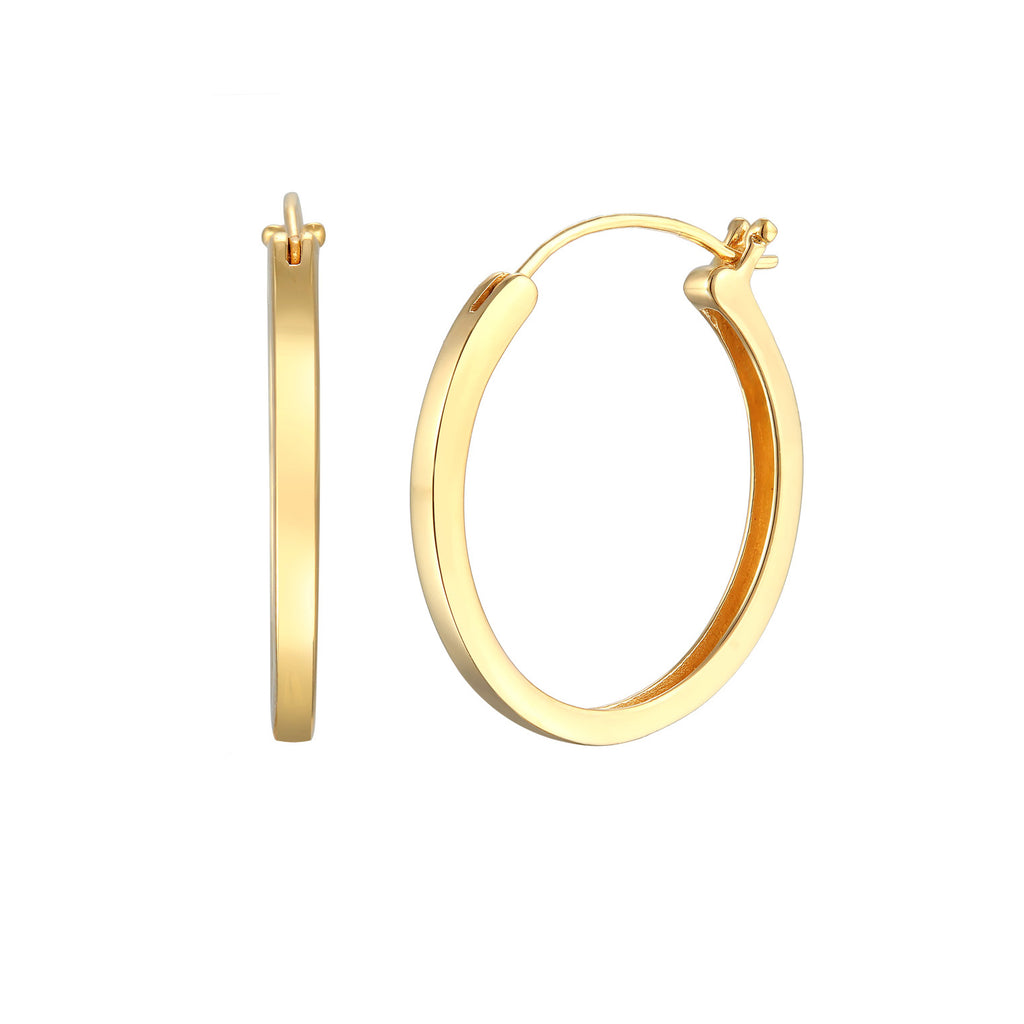 Gold - Elli PREMIUM | Creolen Klassisch | 585er Gelbgold