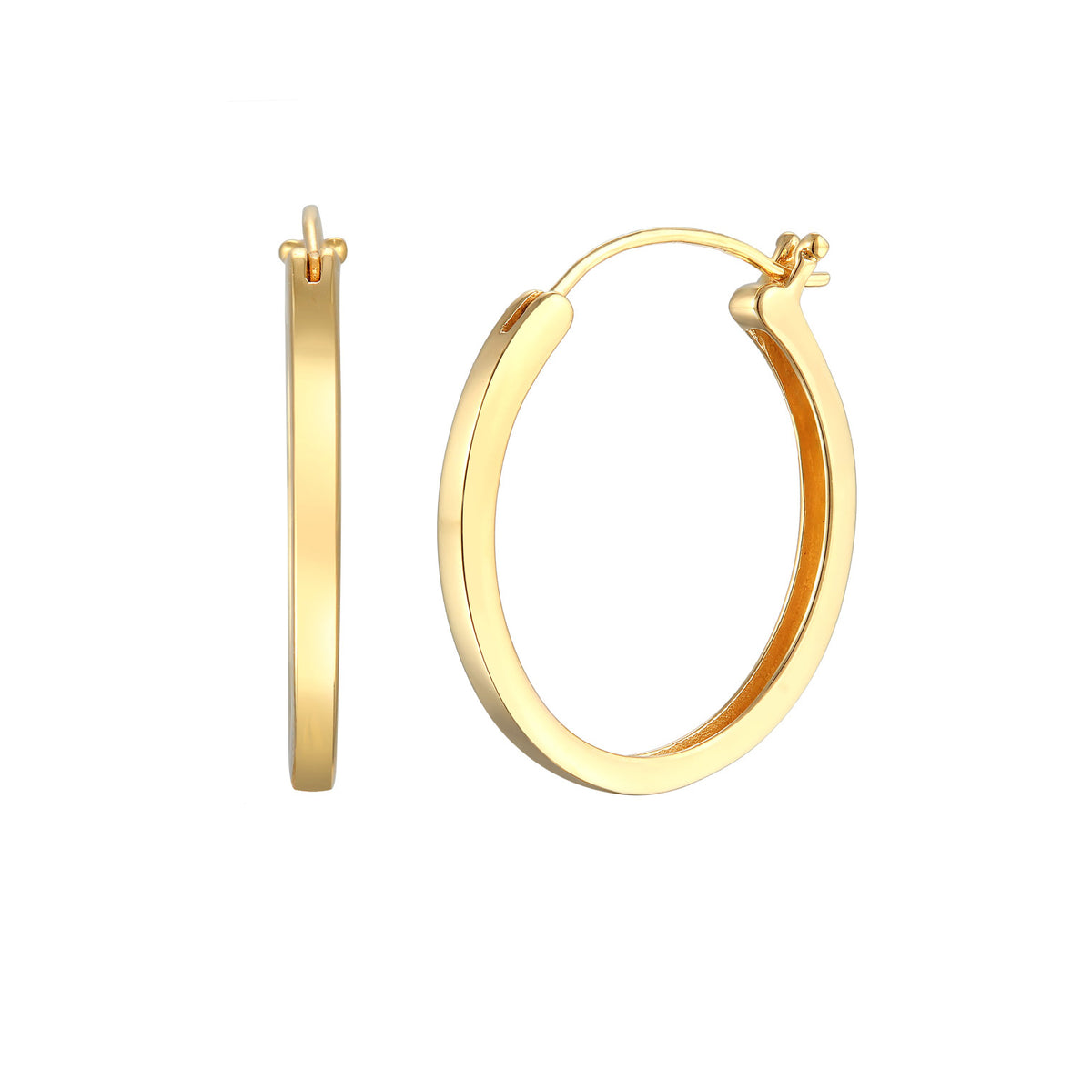 Gold - Elli PREMIUM | Creolen Klassisch | 585er Gelbgold