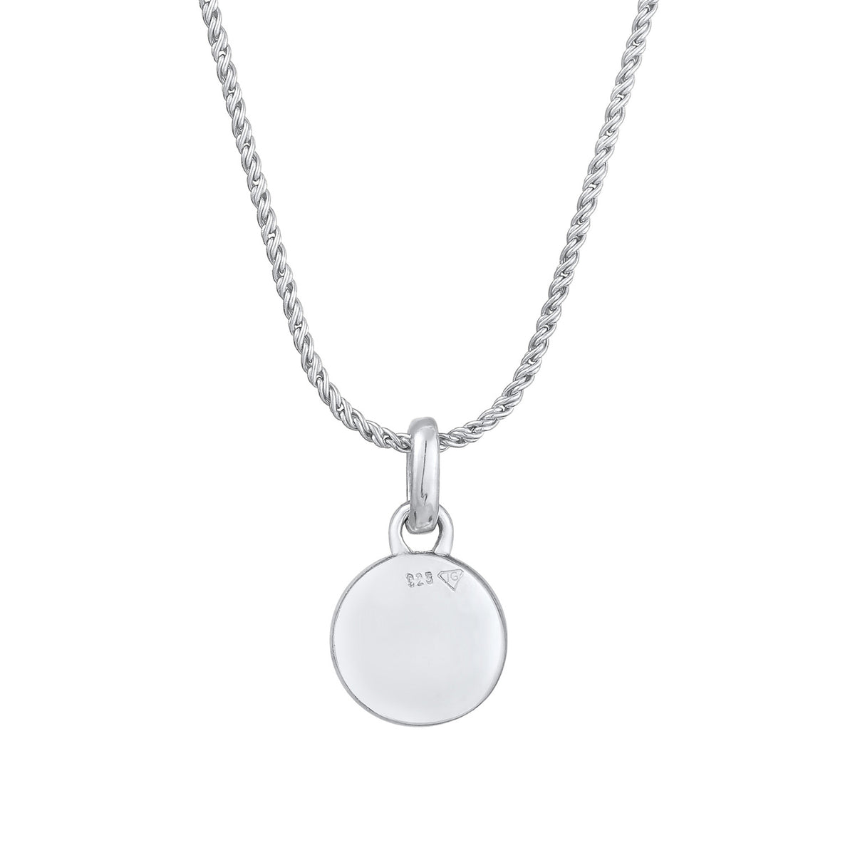 Silber - Elli | Kordel-Halskette Solitär Anhänger | Mit Kristallen von Swarovski® (Weiß) | 925er Sterling Silber