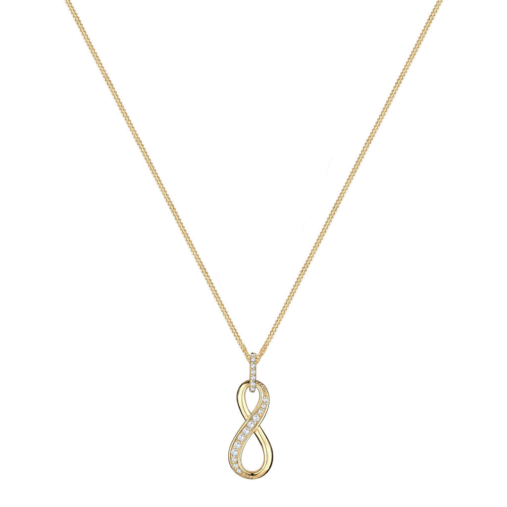 Gold - Elli | Halskette Infinity | Zirkonia (Weiß) | 925 Sterling Silber vergoldet