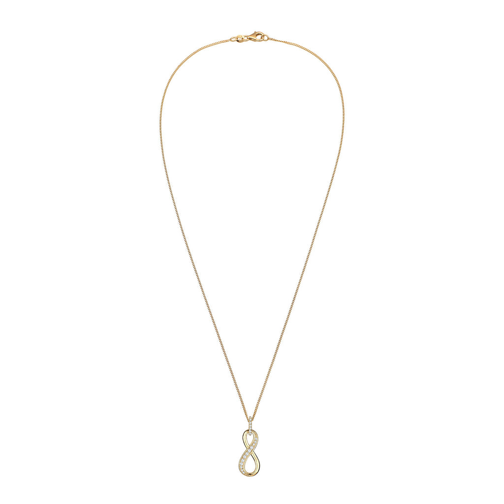 Gold - Elli | Halskette Infinity | Zirkonia (Weiß) | 925 Sterling Silber vergoldet