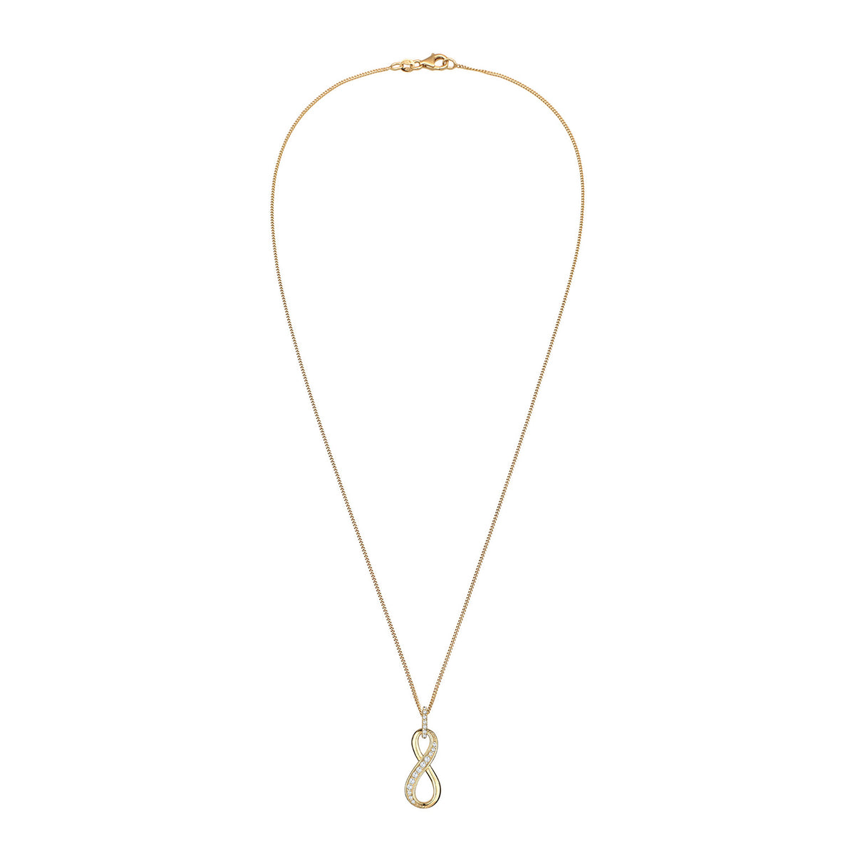 Gold - Elli | Halskette Infinity | Zirkonia (Weiß) | 925 Sterling Silber vergoldet