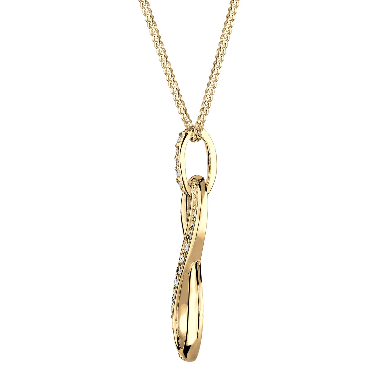 Gold - Elli | Halskette Infinity | Zirkonia (Weiß) | 925 Sterling Silber vergoldet