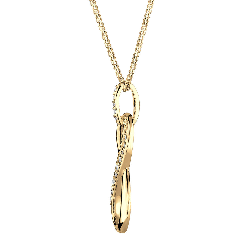 Gold - Elli | Halskette Infinity | Zirkonia (Weiß) | 925 Sterling Silber vergoldet