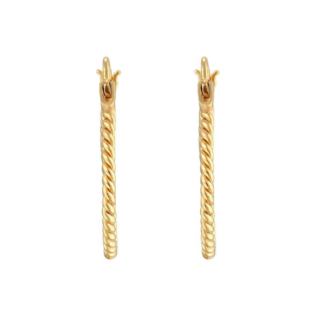 Gold - Elli | Creolen Twisted | 925er Sterling Silber