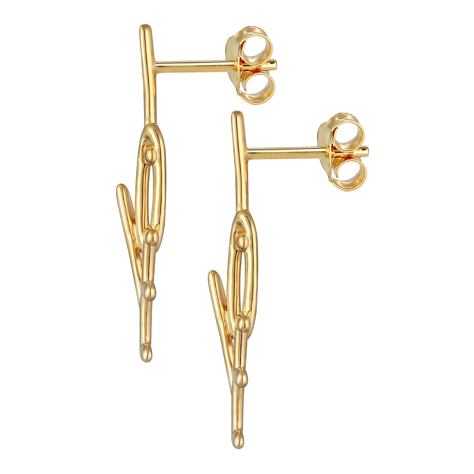 Gold - Elli | Ohrstecker Love | 925er Sterling Silber