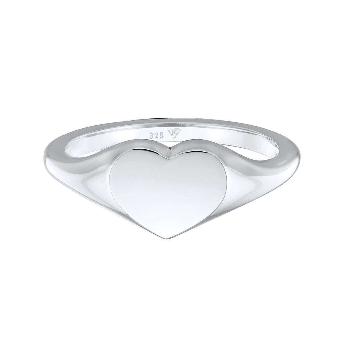 Silber - Elli | Siegelring Herz | 925er Sterling Silber