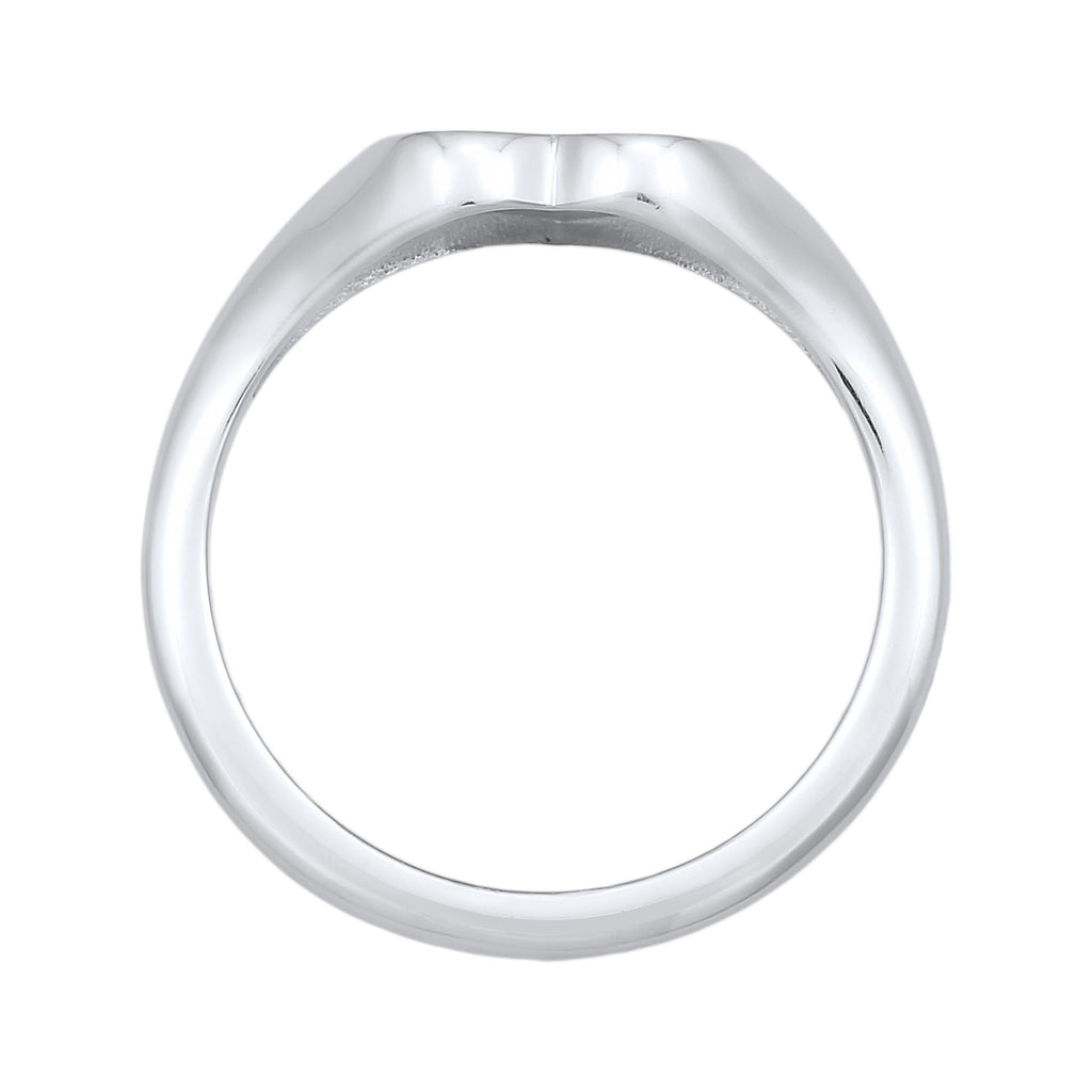 Silber - Elli | Siegelring Herz | 925er Sterling Silber