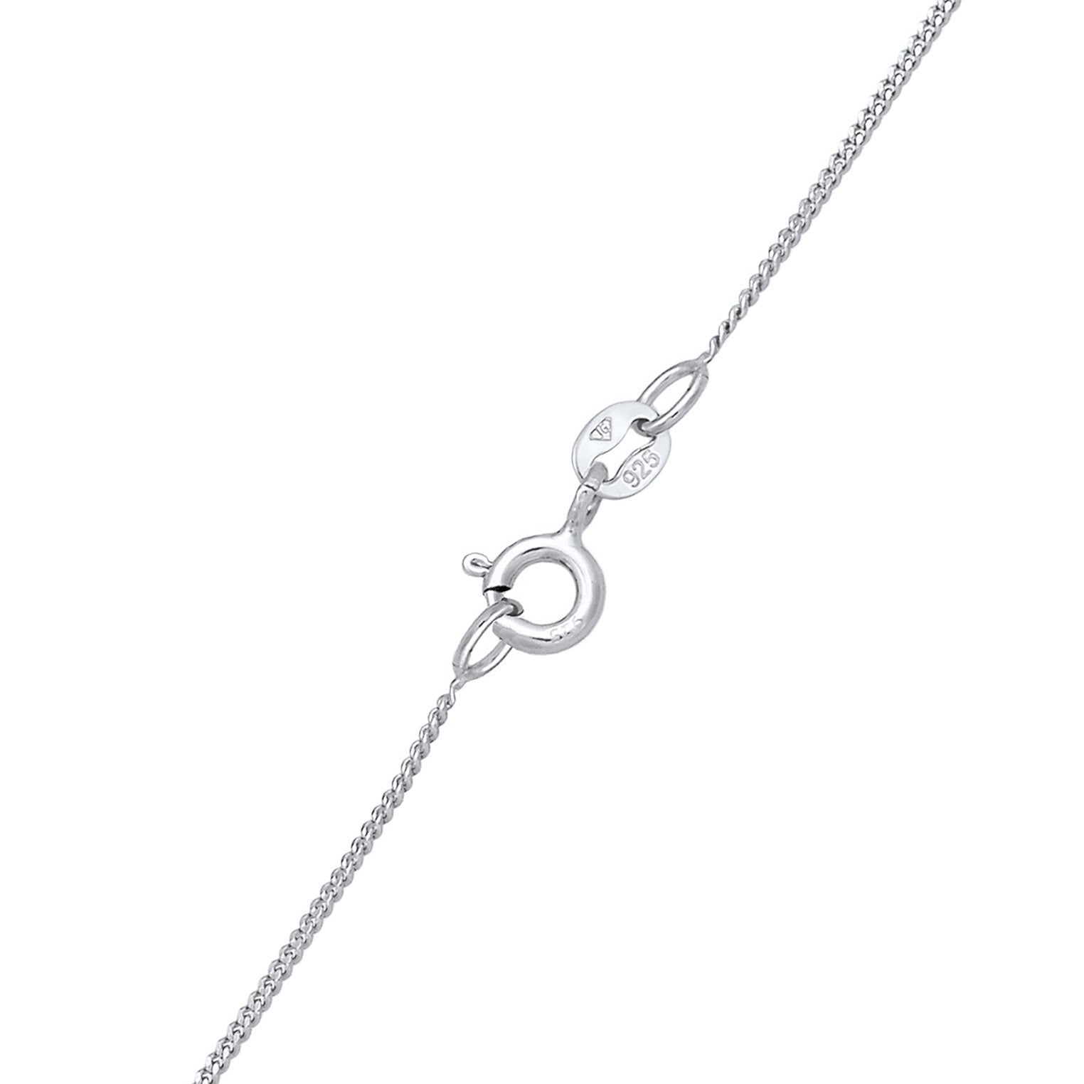 Silber - Elli | Halskette Infinity Anhänger | Kristalle (Weiß) | 925er Sterling Silber