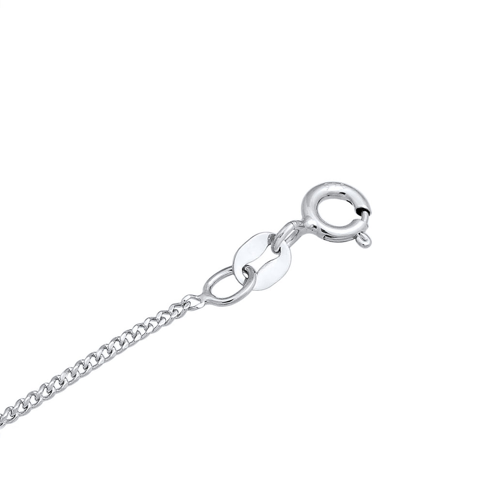 Silber - Elli | Halskette Infinity Anhänger | Mit Kristallen von Swarovski® (Weiß) | 925er Sterling Silber