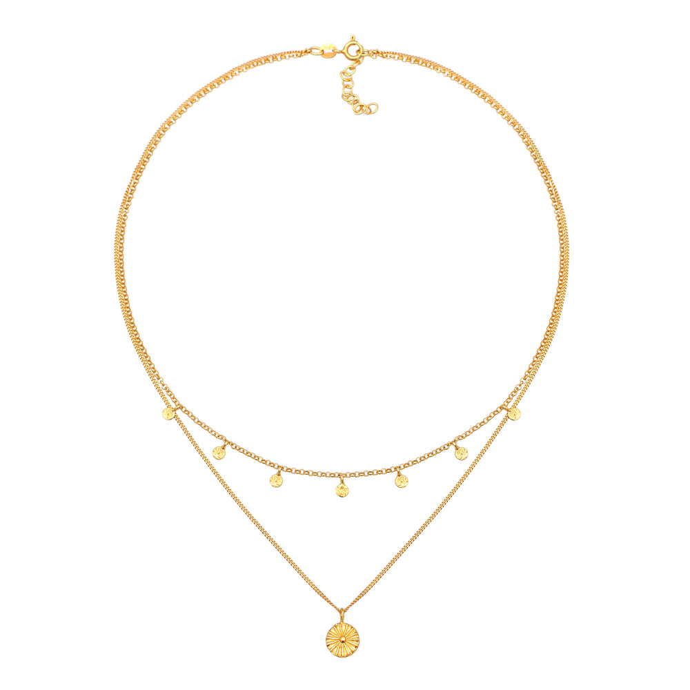 Layer-Halskette Plättchen