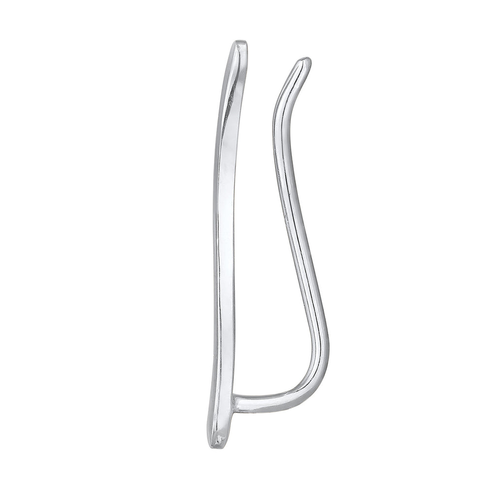 Silber - Elli | Earclimber Geschwungen | 925er Sterling Silber