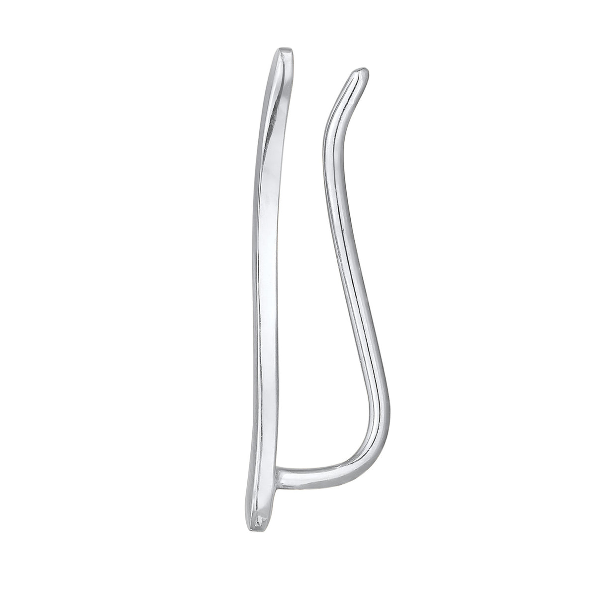 Silber - Elli | Earclimber Geschwungen | 925er Sterling Silber