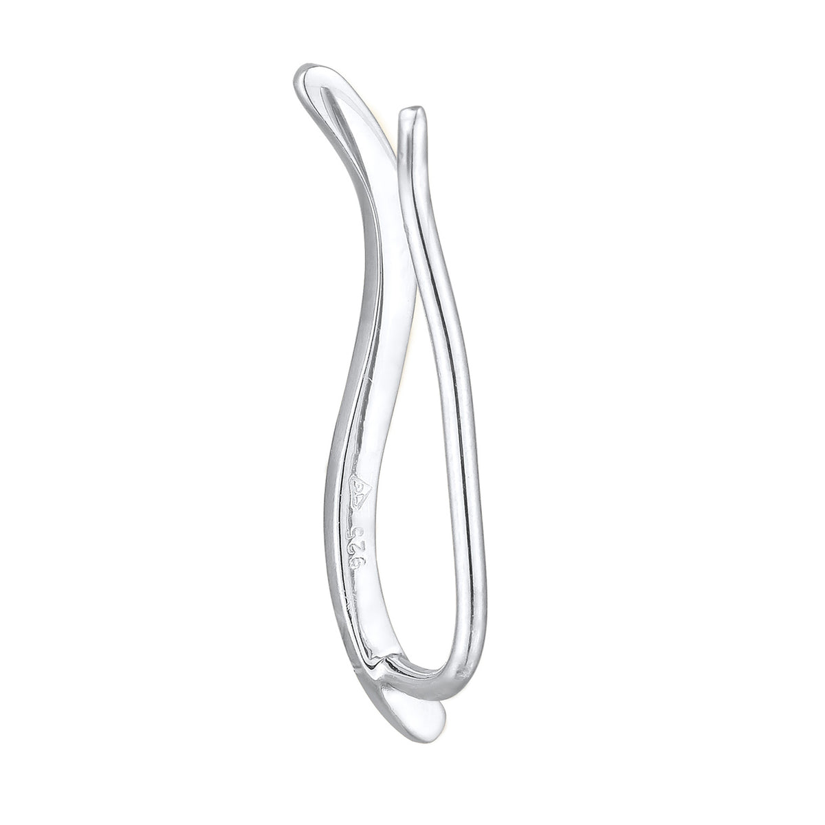 Silber - Elli | Earclimber Geschwungen | 925er Sterling Silber