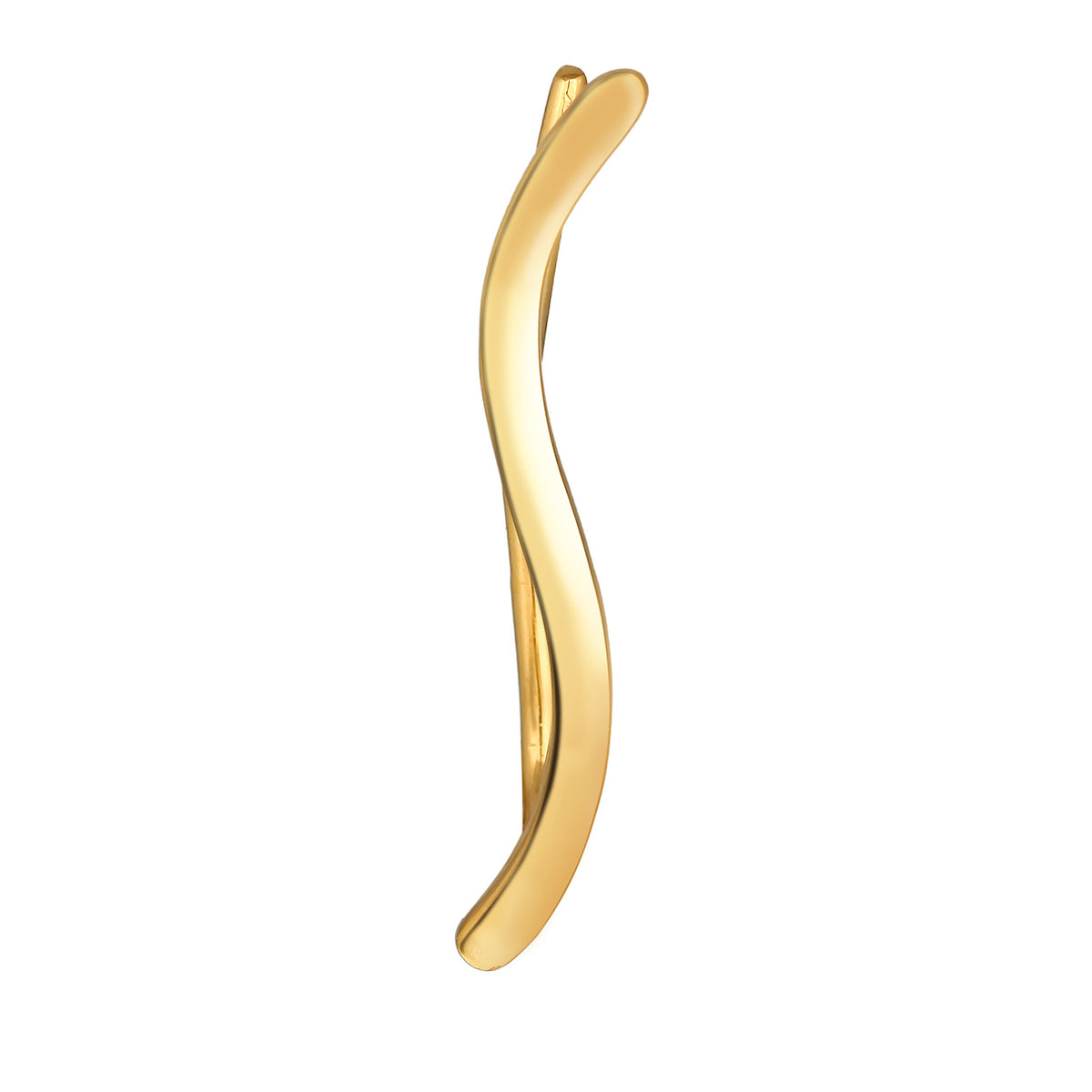 Gold - Elli | Earclimber Geschwungen | 925er Sterling Silber vergoldet