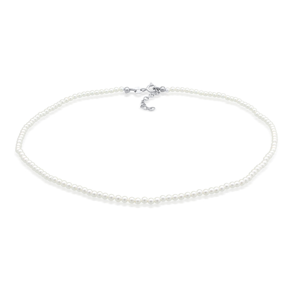 Silber - Elli | Choker | Muschelkernperlen | 925er Sterling Silber