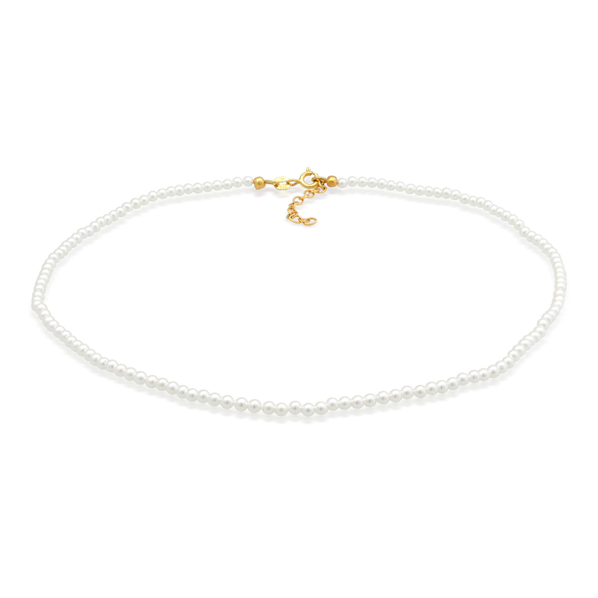 Gold - Elli | Choker | Muschelkernperlen | 925er Sterling Silber vergoldet