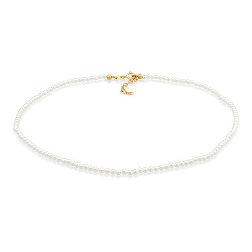 Gold - Elli | Choker | Muschelkernperlen | 925er Sterling Silber vergoldet