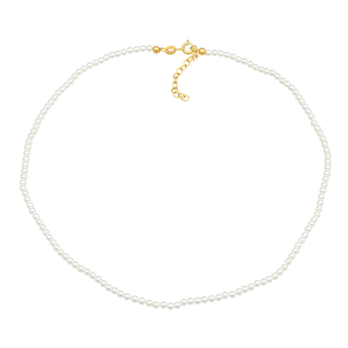 Gold - Elli | Choker | Muschelkernperlen | 925er Sterling Silber vergoldet