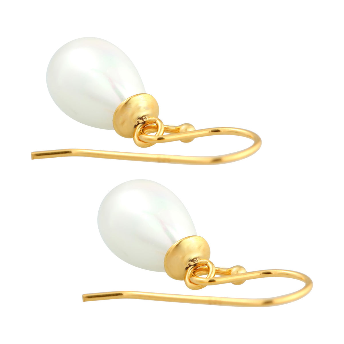 Gold - Nenalina | Ohrhänger | Perle | 925er Sterling Silber vergoldet
