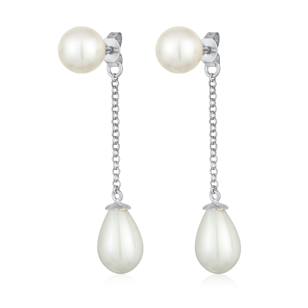 Silber - Nenalina | Earjacket | Muschelkernperlen | 925er Sterling Silber